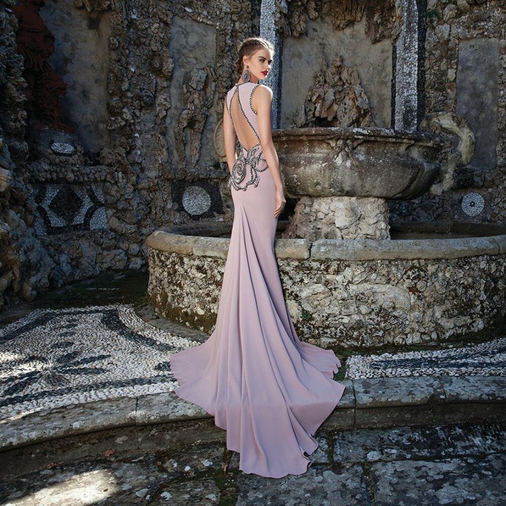 Tarik Ediz - Evening Gown 92607 Powder
